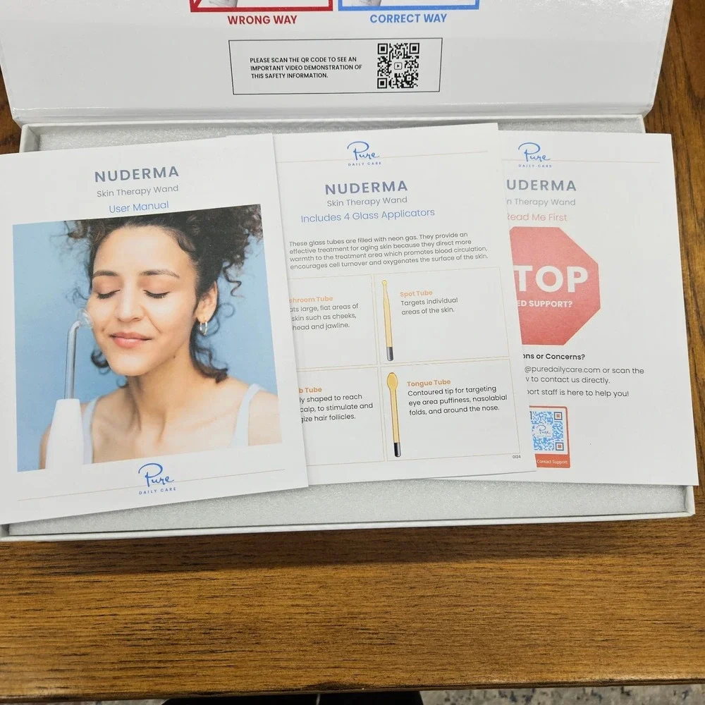 Pure Daily Care NuDerma Skin Therapy Wand High Frequency Face & Hair Stimulator